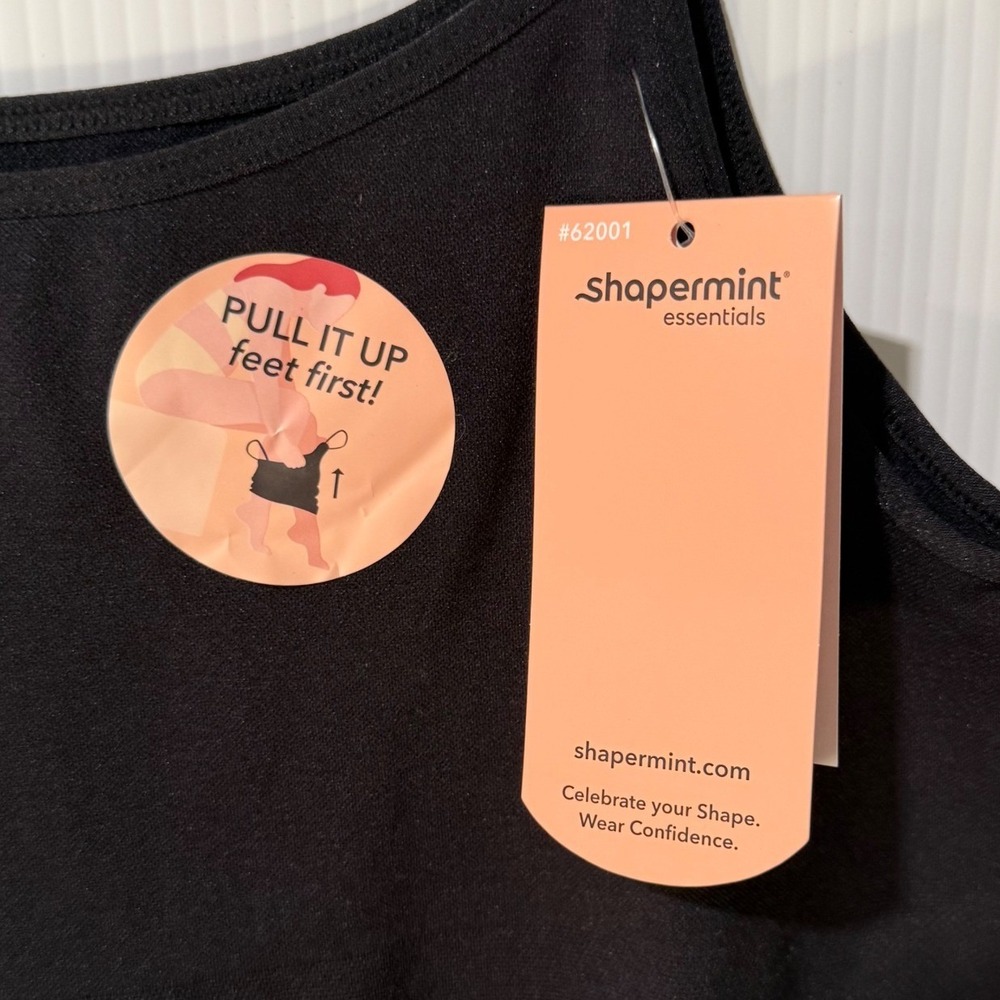NWT Shapermint Essentials Scoop Neck Shaping Cami Tank Black XL NWT Seamless - Picture 6 of 9